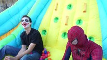 Spiderman Vs Joker IRL Backyard Hangout 1080p60