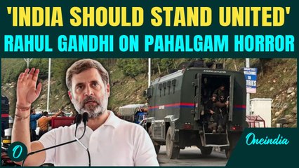 VIDEO: Rahul Gandhi Reacts to Pahalgam Terror Attack, Meets Those Injured in the Pahalgam Horror