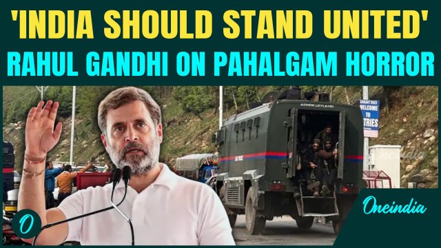 VIDEO: Rahul Gandhi Reacts to Pahalgam Terror Attack, Meets Those Injured in the Pahalgam Horror