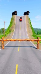 Cars & Buses vs Log Trap - BeamNG.Drive