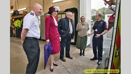 High Sheriff of Powys visits Talgarth Fire Station