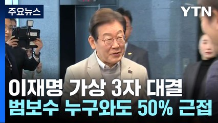 이재명, 3자 대결해도 50% 근접...한덕수 29%·이준석 7% [가상 3자 대결] / YTN