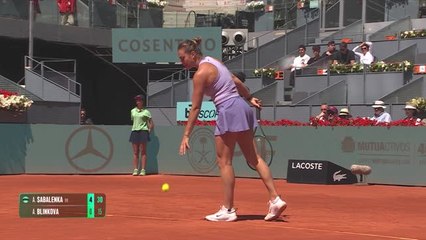 Madrid - Sabalenka repart en trombe