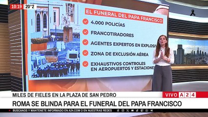 Roma se prepara para el funeral del Papa Francisco
