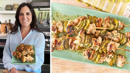 How to Make Chicken Pickle Skewers