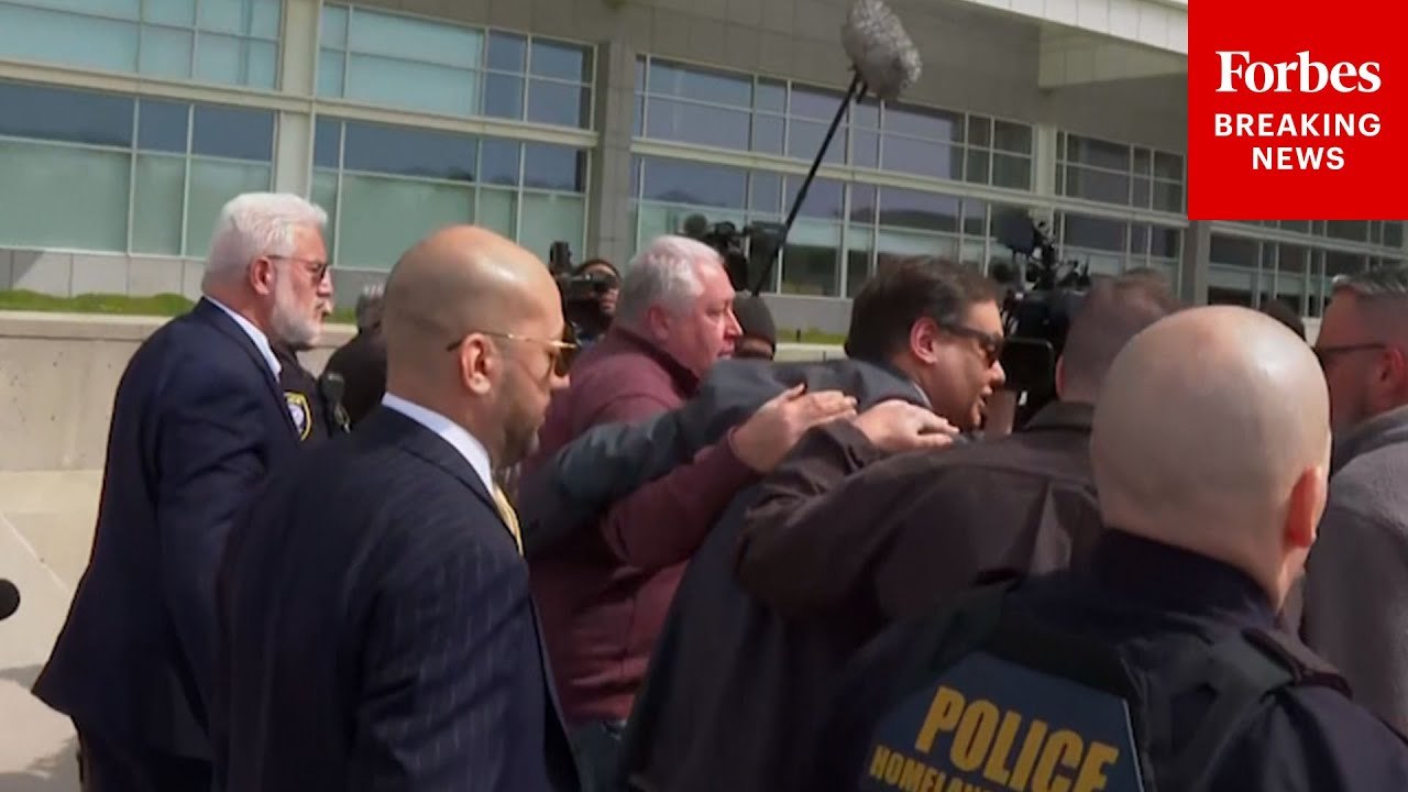 Former Rep. George Santos Arrives For Sentencing Hearing In Central Islip, New York