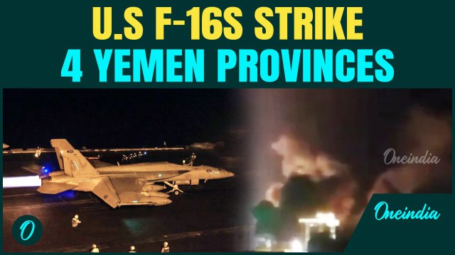 Red Sea War: U.S Warplanes Hammer Houthis| Panicked Yemenis Run For Life As F-16s Rain Hellfire