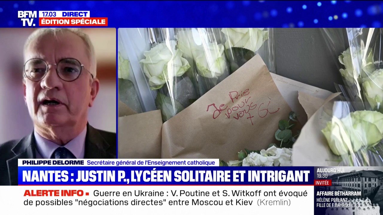 "Il faut pleurer avec les élèves qui pleurent": Philippe Delorme, secrétaire général de l'Enseignement catholique, témoigne après l'attaque au couteau dans un lycée à Nantes