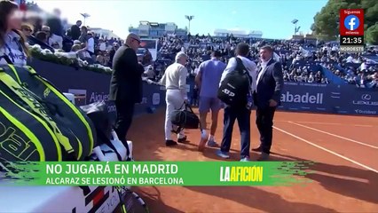 Carlos Alcaraz no jugará el Masters 1000 de Madrid por lesión