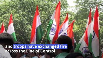 Indian opposition activists protest after Kashmir attack