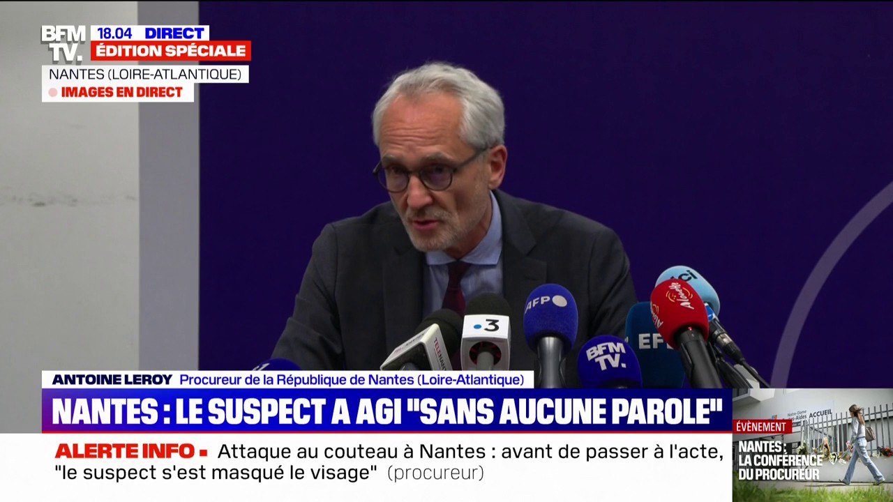 Attaque au couteau à Nantes: l'élève tuée a subi "57 coups de couteau", affirme le procureur de la République de Nantes