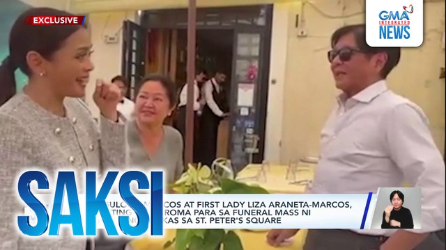 Pangulong Marcos at First lady Liza Araneta-Marcos, dumating na sa Roma para sa Funeral mass ni Pope Francis bukas sa St. Peter's Square | Saksi