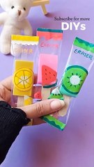 HOMEMADE ERASER 😱😍 DIY Ice-cream Eraser _ Craft for school #diy #art #craft #squidgame