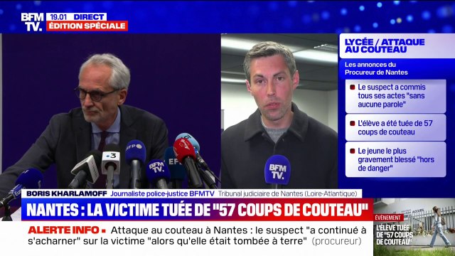 Attaque au couteau dans un lycée à Nantes: retour sur la conférence de presse du procureur de la République