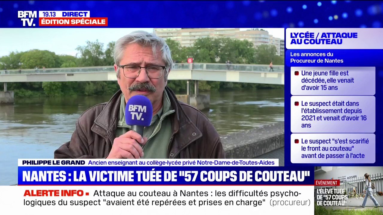 "La médecine scolaire est dévastée aujourd'hui en France": Philippe Le Grand, ancien enseignant au collège-lycée privé Notre-Dame-de-Toutes-Aides, témoigne après l'attaque au couteau de ce jeudi