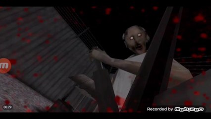 Granny jogo de terror final ruim sendo morto na guilhotina pela vovó assassina game over