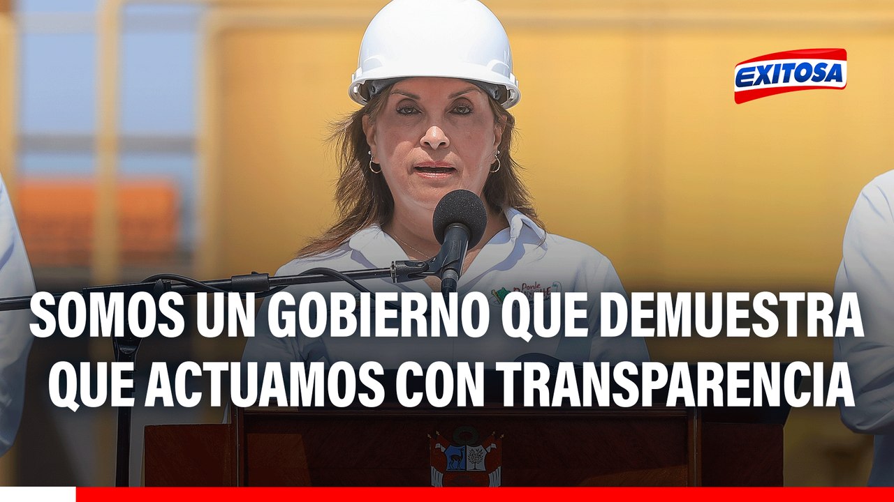 Dina Boluarte: "Somos un gobierno que cumple y demuestra con hechos que actuamos con transparencia"