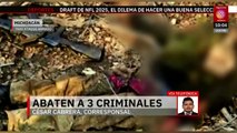 Fuerzas de seguridad abaten a 3 presuntos del crimen organizado en Apatzingan