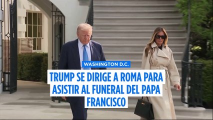 Donald Trump parte al funeral del Papa Francisco en Roma y promete avances diplomáticos