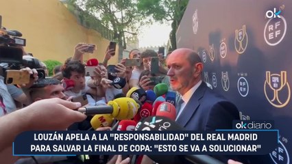 Louzán apela a la "responsabilidad" del Real Madrid para salvar la final de Copa: "Esto se va a solucionar"