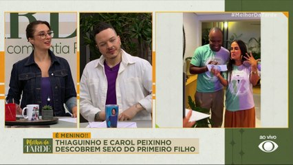 Thiaguinho e Carol Peixinho descobrem sexo do primeiro filho | Melhor da Tarde