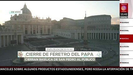 Se cierran Basílica de San Pedro y féretro del Papa Francisco al público