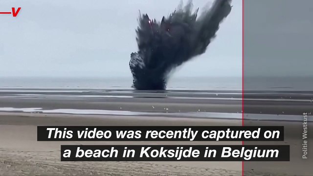 This WWII-Era Bomb Was Discovered and Detonated On a Beach in Belgium!