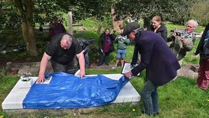 Tipton Slashers refurbished grave and Slasher Trail unveiled in Dudley.