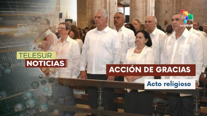 Pdte. Díaz-Canel asistió a misa de acción de gracias por el Papa Francisco