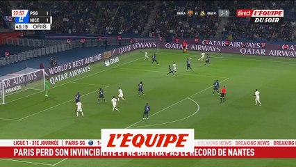 Battu par Nice, le PSG ne finira pas la saison invaincu en L1 - Foot - L1