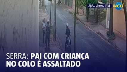 Pai com criança de colo é assaltado em rua do bairro Serra em BH