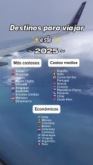 Destinos top para viajar en 2025