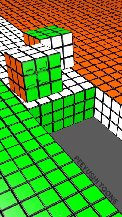 Satisfying Rubik's Cube Flag of India #loop #satisfyingloop #viral #infiniteloop #trending #endlessloop #loopmotion #motion loop #infinitemotion