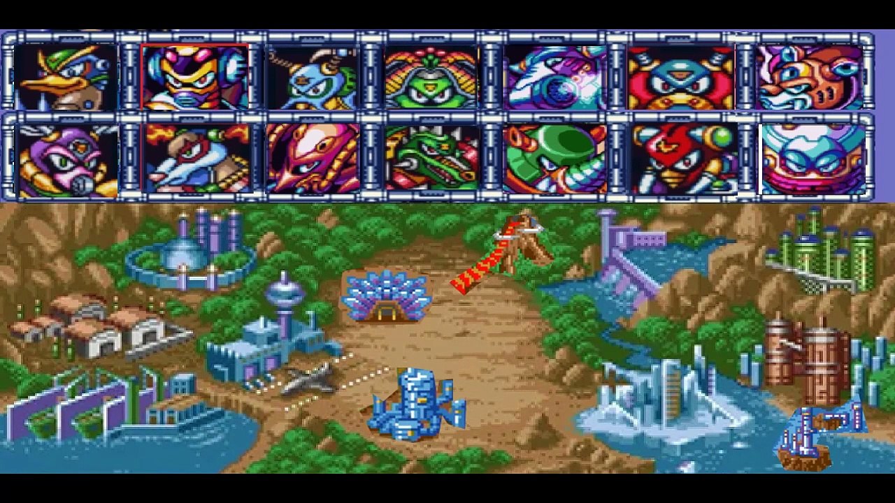 Select Screen New Megaman X (Bosses Playing)