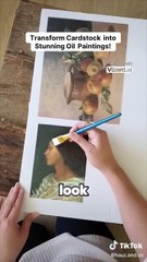 Transform Cardstock into Stunning Oil Paintings!