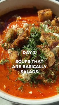 Roasted Tomato & Bell Pepper Soup 🍅🔥 | Cozy Fall Recipe + Homemade Za’atar Croutons!