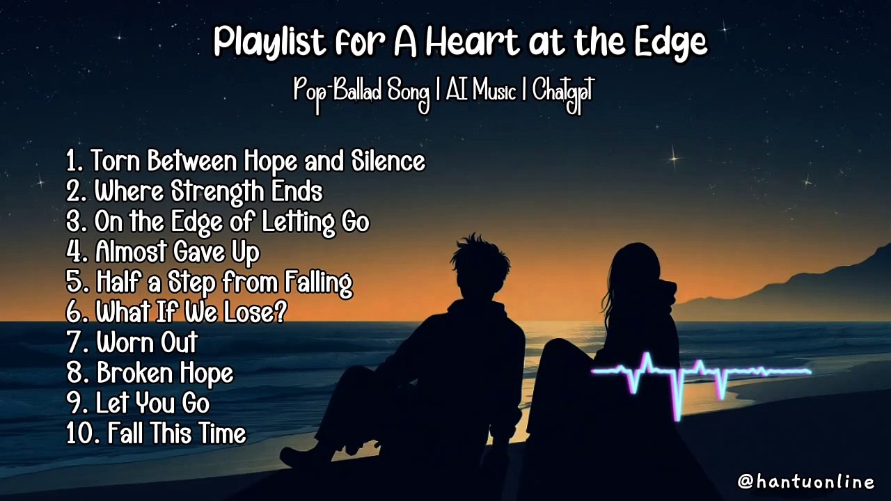 Playlist for A Heart at the Edge  | Pop-Ballad Song | AI Music | Chatgpt | English Song