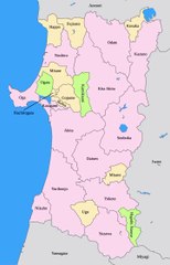 Map of Akita Prefecture. Peta Prefektur Akita. Akita Prefecture Map. Map of Prefecture of Akita. Prefecture of Akita Map. Map of Akita. Peta Akita. Akita Map. 秋田県の地図。秋田地図. Carte de la préfecture d'Akita. Carte d'Akita