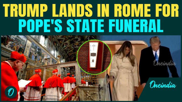 Pope’s Funeral: Trump, Melania Lands in Rome for Pope Francis' Funeral Amid Seating Row Speculation