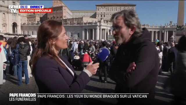 Cet Alsacien est venu spécifiquement avec son fils au Vatican pour assister aux obsèques du pape François