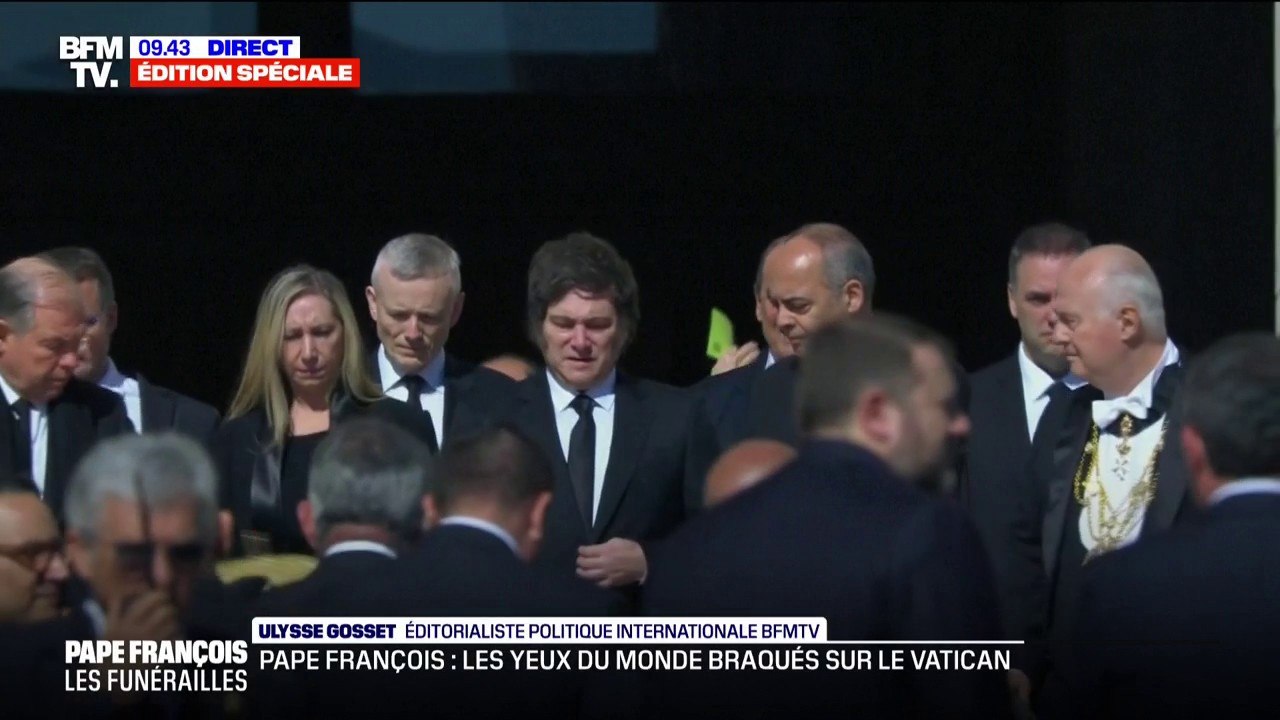 Obsèques du pape François: Javier Milei vient d'arriver sur la place Saint-Pierre au Vatican