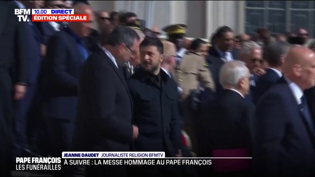 Obsèques du pape François: Volodymyr Zelensky s'installe à la place Saint-Pierre au Vatican