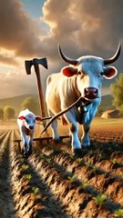 Beautiful story of a hardworking cow 🐄 and a bastard monkey 🐵 _shorts _youtubeshorts _ytshorts _ai(720P_HD)