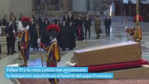 Los reyes, en el funeral del papa Francisco