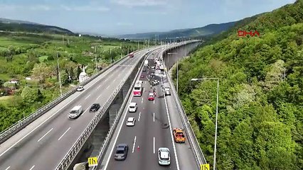 Bolu Dağı'nda yolcu otobüsü yandı