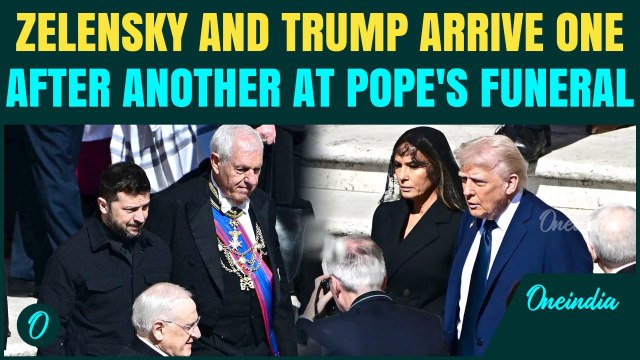 Pope Francis Funeral: Donald Trump & Melania Arrive at St Peter’s Square Just Moments After Zelensky