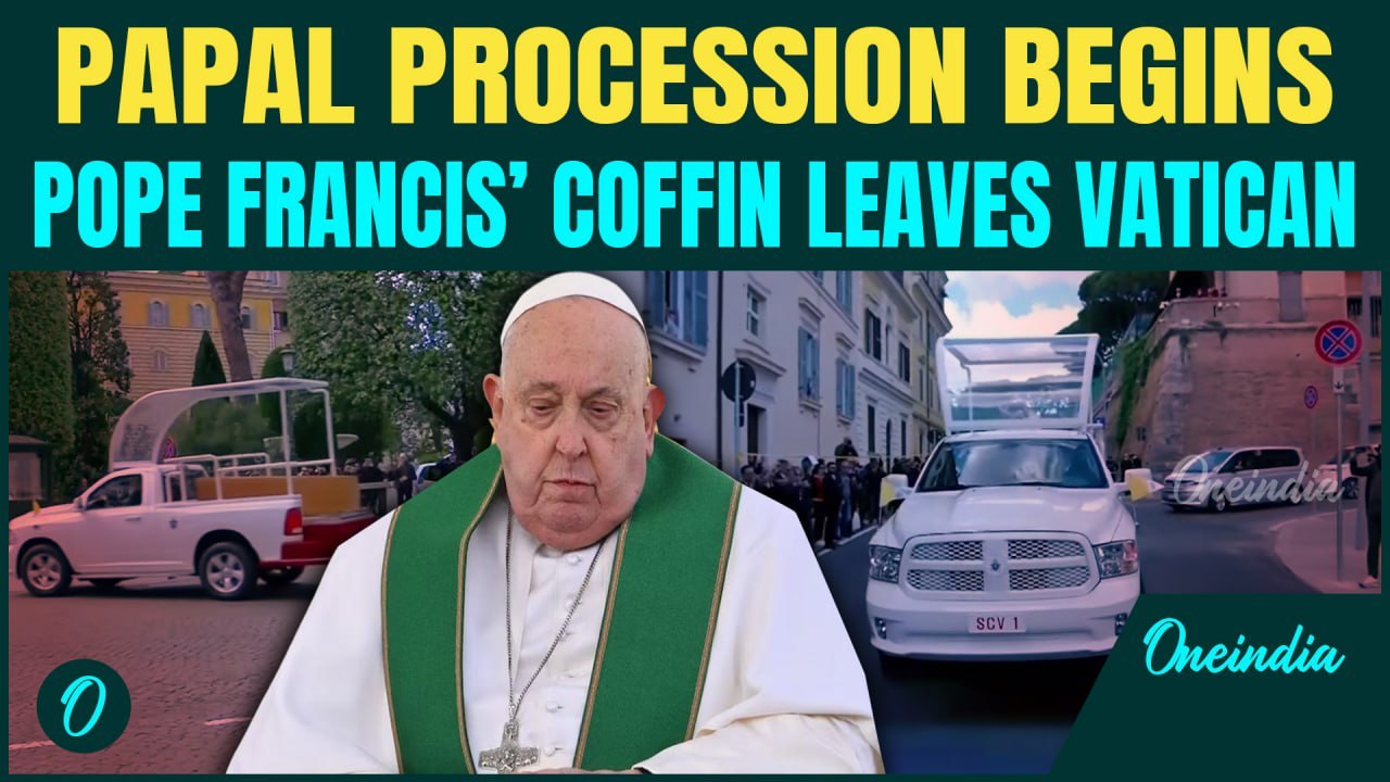 Pope Francis’ Coffin Leaves Vatican BREAKING | Pope’s Remains En Route to St. Mary For Burial