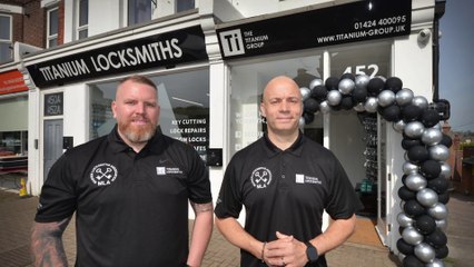 The opening of Titanium Locksmiths at 452 Old London Road, Ore Village, Hastings on April 26 2025
