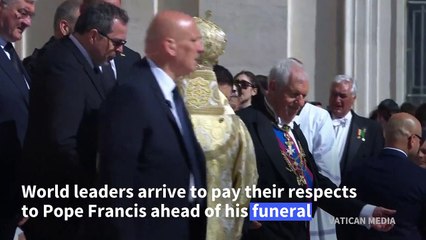 World leaders arrive and pay respects to Pope Francis ahead of funeral