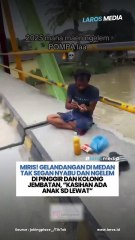 Udah Putus Urat Malunya! Gelandangan Berani Nyabu dan Ngelem di Pinggir Jembatan